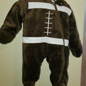 Thick winter onsie with hood.